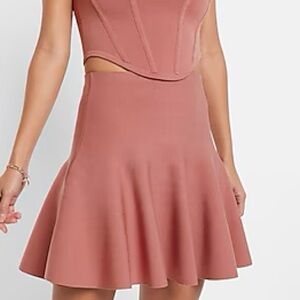 Express Super High Waisted Ruffle Mini Sweater Skirt, size XL